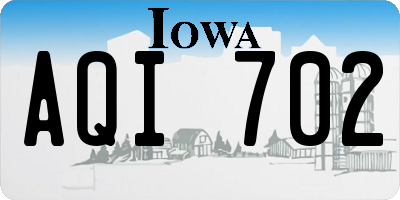 IA license plate AQI702