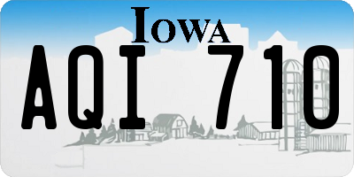 IA license plate AQI710