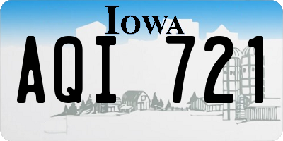 IA license plate AQI721