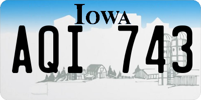 IA license plate AQI743