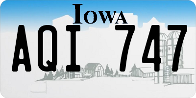 IA license plate AQI747