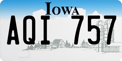 IA license plate AQI757