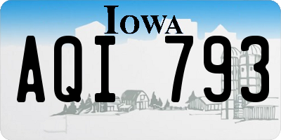 IA license plate AQI793