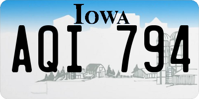 IA license plate AQI794