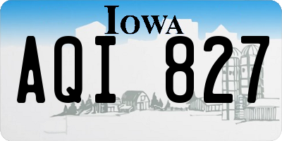 IA license plate AQI827