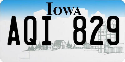 IA license plate AQI829