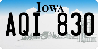 IA license plate AQI830