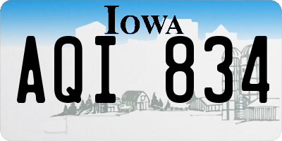 IA license plate AQI834