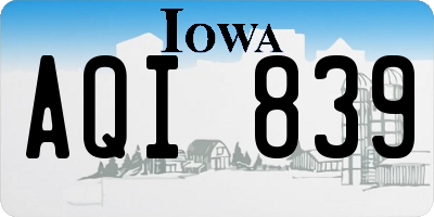 IA license plate AQI839
