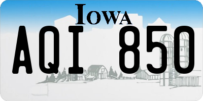 IA license plate AQI850