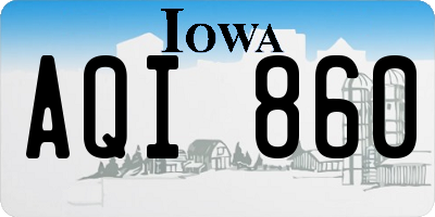 IA license plate AQI860
