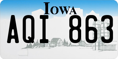 IA license plate AQI863