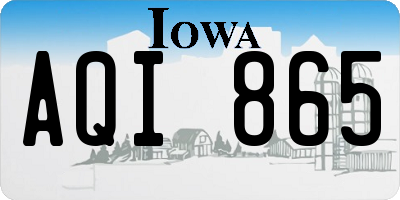 IA license plate AQI865