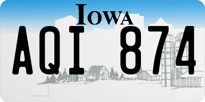 IA license plate AQI874