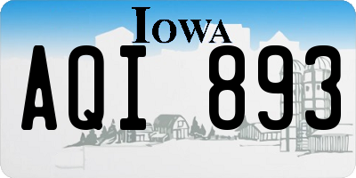 IA license plate AQI893
