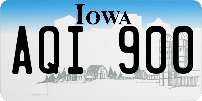 IA license plate AQI900