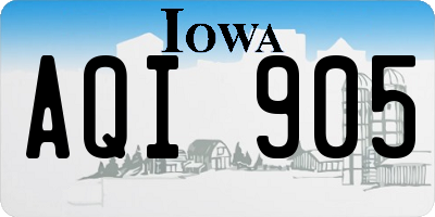 IA license plate AQI905