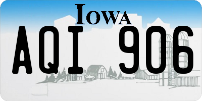 IA license plate AQI906