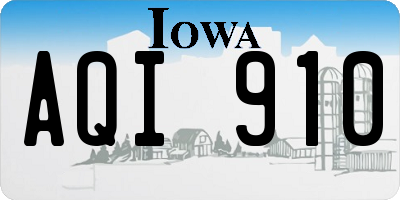 IA license plate AQI910