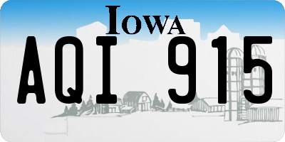 IA license plate AQI915