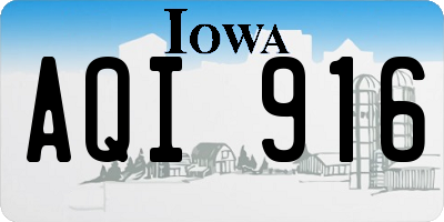 IA license plate AQI916
