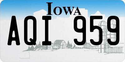 IA license plate AQI959