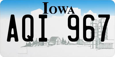 IA license plate AQI967