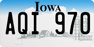 IA license plate AQI970