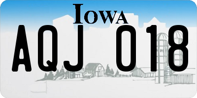 IA license plate AQJ018