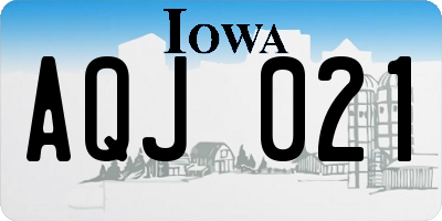 IA license plate AQJ021