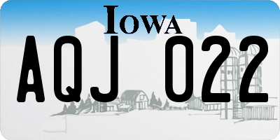 IA license plate AQJ022