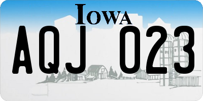 IA license plate AQJ023