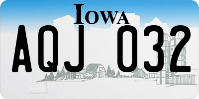 IA license plate AQJ032