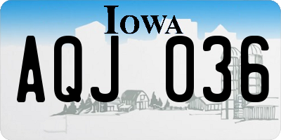 IA license plate AQJ036