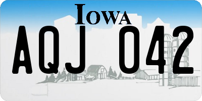 IA license plate AQJ042