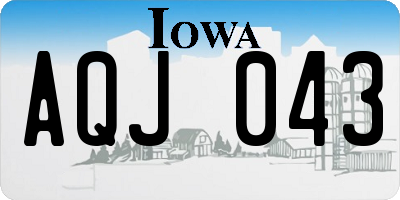 IA license plate AQJ043