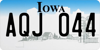 IA license plate AQJ044