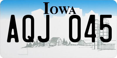 IA license plate AQJ045