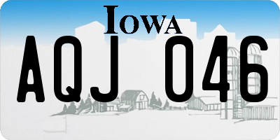 IA license plate AQJ046