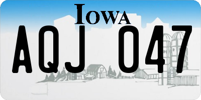 IA license plate AQJ047
