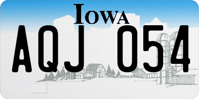 IA license plate AQJ054