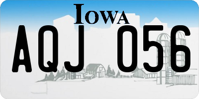 IA license plate AQJ056