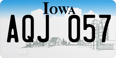 IA license plate AQJ057