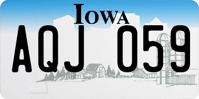 IA license plate AQJ059