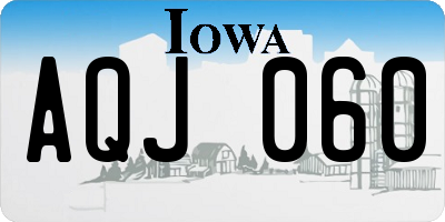 IA license plate AQJ060