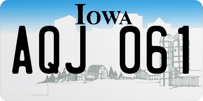 IA license plate AQJ061