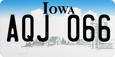 IA license plate AQJ066