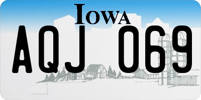 IA license plate AQJ069