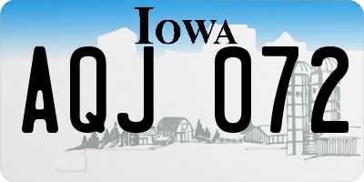 IA license plate AQJ072