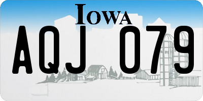 IA license plate AQJ079